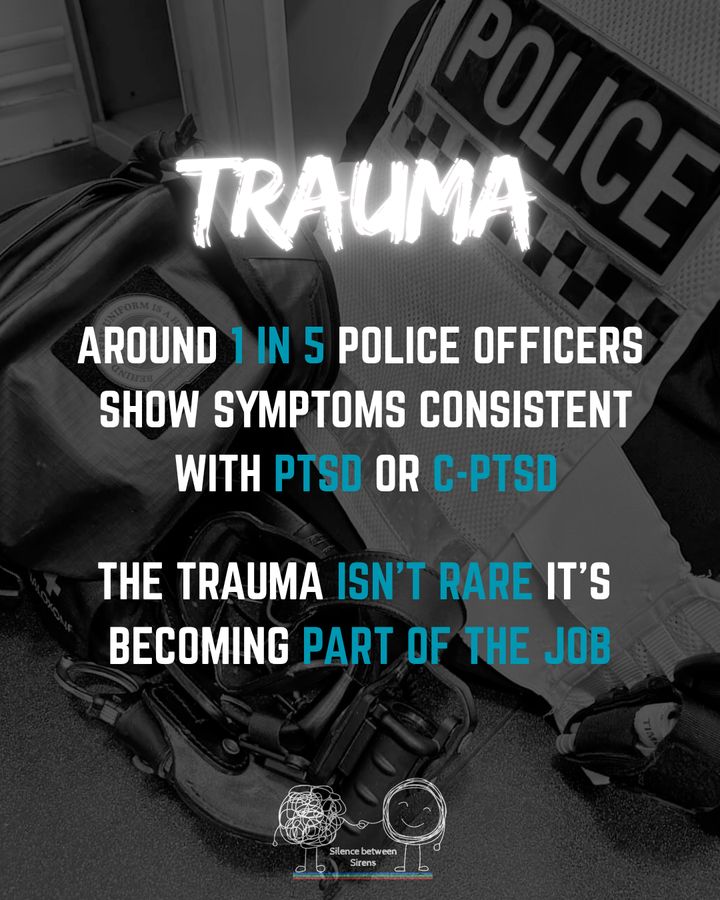Firefighters and ambulance crew at an incident with the words Bravery isn't pretending you're fine, it's asking for help when you're not
